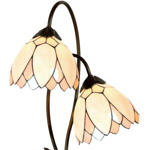 Lampa stołowa Tiffany Ø 33x61 cm w kolorze naturalnym