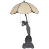 LumiLamp 5LL-5719 Tiffany Lampa stołowa Ø 41x70 cm Lampa biurkowa ze szkła beżowego