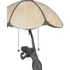LumiLamp 5LL-5719 Tiffany Lampa stołowa Ø 41x70 cm Lampa biurkowa ze szkła beżowego