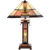 Lampa stołowa Tiffany 48,5x69 cm kolor różowy