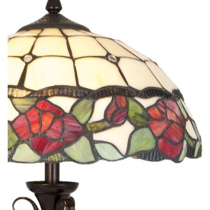 Lampa stołowa Tiffany 35x61 cm w kolorze czerwonym