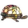 LumiLamp 5LL-5787 Lampa stołowa Tiffany 15x22x13 cm Brązowoczerwony Szklany Żółw