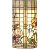LumiLamp 5LL-8825 Lampa ścienna Tiffany 20x11x36 cm Beżowo-zielone szkło metalowe