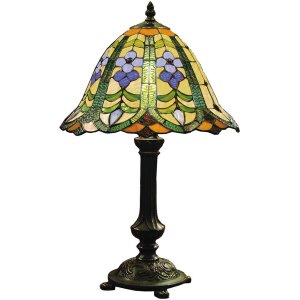 Lampa stołowa Tiffany Ø 30x48 cm w kolorze zielonym
