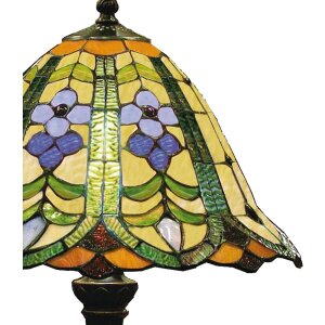 Lampa stołowa Tiffany Ø 30x48 cm w kolorze zielonym