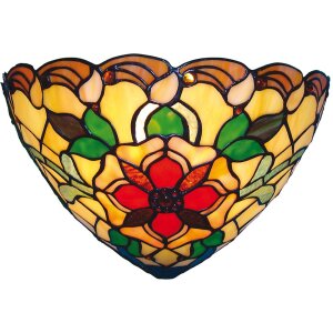 Lampa ścienna TIFFANY kolorowa - 5LL-8841 Clayre Eef
