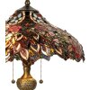 Lampa stołowa Tiffany Ø 43x58 cm kolor czerwony