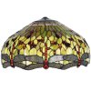 LumiLamp 5LL-9200GR Abażur Tiffany Ø 51x30 cm Zielony Czerwony Szklana ważka