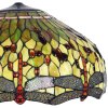 LumiLamp 5LL-9200GR Abażur Tiffany Ø 51x30 cm Zielony Czerwony Szklana ważka