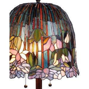 Lampa stołowa Tiffany Ø 37x68 cm kolor fioletowy