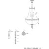 Żyrandol szklany-żelazny Ø 40 cm - 5LL-CR44 Clayre Eef