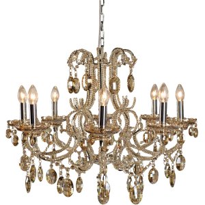 Żyrandol Ø 70 cm żelazo-szkło - 5LL-CR68CP Clayre Eef