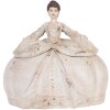 Clayre & Eef Pudełko na biżuterię MADAME 20x21x16 cm beżowe