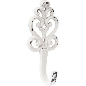 Clayre & Eef Hak ORNAM - 5x3x12 cm shabby white