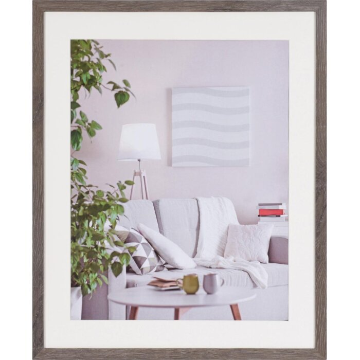 Henzo Ramka na zdjęcia Modern 50x60 cm ciemnoszara z passepartout 40x50 cm