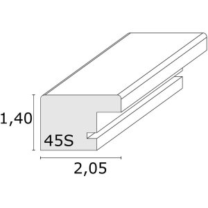 Rama drewniana S45S czarna 30,0 x30,0 cm
