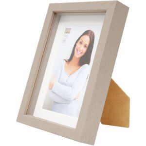 Ramka na zdjęcia z passepartout taupe wood 30,0 x40,0 cm;20,0 x30,0 cm S223K