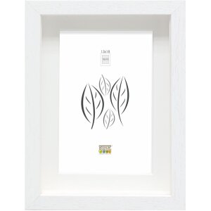 Ramka na zdjęcia z passepartout białe drewno 18,0 x24,0...
