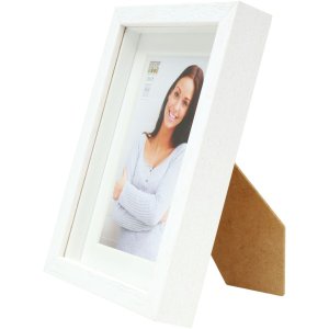 Ramka na zdjęcia z passepartout białe drewno 18,0 x24,0 cm;13,0 x18,0 cm S223K