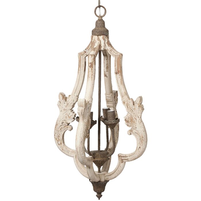 Lampa wisząca 40x79 cm biała