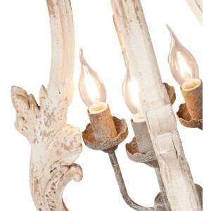 Lampa wisząca 40x79 cm biała