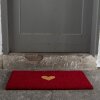 Clayre Eef Door Mat Heart red - 74x45x2 cm