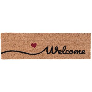 Clayre & Eef MC128 Door Mat Welcome brown 75x22x2 cm