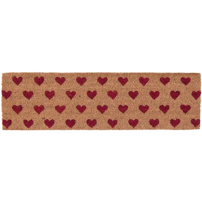 Mata na drzwi Hearts w kolorze brązowym - 75x22x2 cm