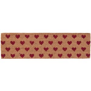 Mata na drzwi Hearts w kolorze brązowym - 75x22x2 cm