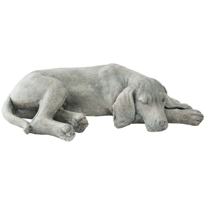 Clayre & Eef Deco Figurka Pies - 58x35x15 cm w kolorze szarym