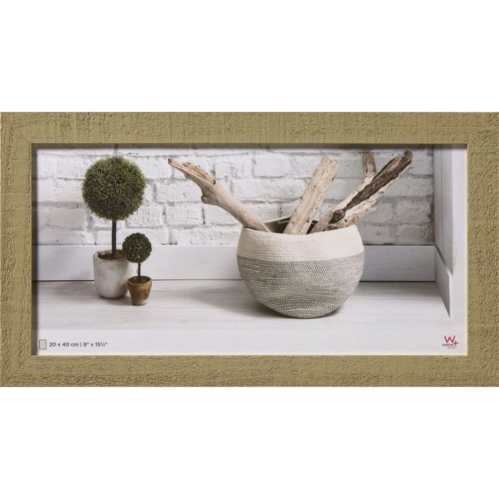 Home Ramka drewniana 20x40 cm beżowo brązowa