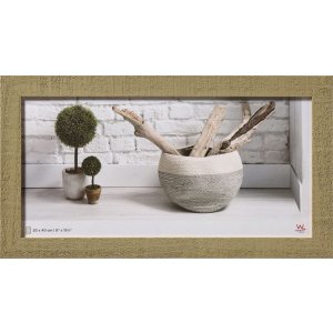 Home Ramka drewniana 20x40 cm beżowo brązowa
