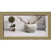 Home Ramka drewniana 20x40 cm beżowo brązowa