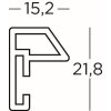 Steel Style Plastic Frame 30x45 cm czarny
