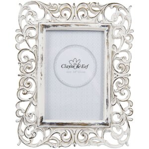 Ramka na zdjęcia Clayre & Eef 2F0497 - 18x2x23 cm - 10x15 cm biały postarzany