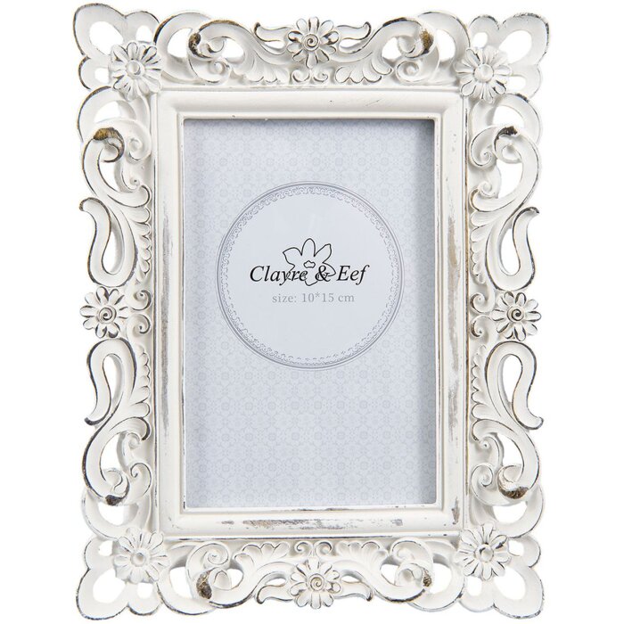 Ramka na zdjęcia Clayre & Eef 2F0499 - 17x2x22 cm - 10x15 cm distressed white