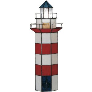 Lampa Tiffany Lighthouse duża Clayre & Eef 5LL-1166 -...