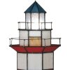 Lampa Tiffany Lighthouse duża Clayre & Eef 5LL-1166 - 21x56 cm 2x E14 / max 25w czerwona