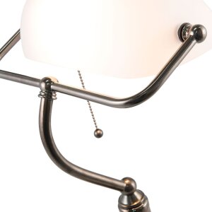 Lampa biurkowa biała Clayre & Eef 5LL-5100W - 27x23x42 cm E27 - Max. 1x 60Watt biała