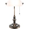 Lampa biurkowa biała Clayre & Eef 5LL-5100W - 27x23x42 cm E27 - Max. 1x 60Watt biała