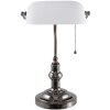 Lampa biurkowa biała Clayre & Eef 5LL-5100W - 27x23x42 cm E27 - Max. 1x 60Watt biała