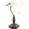 Lampa biurkowa biała Clayre & Eef 5LL-5100W - 27x23x42 cm E27 - Max. 1x 60Watt biała