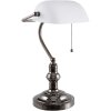 Lampa biurkowa biała Clayre & Eef 5LL-5100W - 27x23x42 cm E27 - Max. 1x 60Watt biała