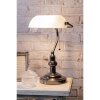 Lampa biurkowa biała Clayre & Eef 5LL-5100W - 27x23x42 cm E27 - Max. 1x 60Watt biała