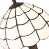 Lampa stołowa Tiffany Clayre & Eef 5LL-5936 - Ø 25x43 cm - E27-max 1x40W biały