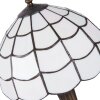 Lampa stołowa Tiffany Clayre & Eef 5LL-5936 - Ø 25x43 cm - E27-max 1x40W biały
