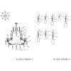 Żyrandol Clayre & Eef 5LL-CR12 - 90-150 x Ø 75 cm 8x E14-40w multi