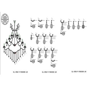 Żyrandol Clayre & Eef 5LL-CR56 - 200-270 x...