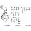 Żyrandol Clayre & Eef 5LL-CR56 - 200-270 x Ø170 cm 60xE14 przezroczysty