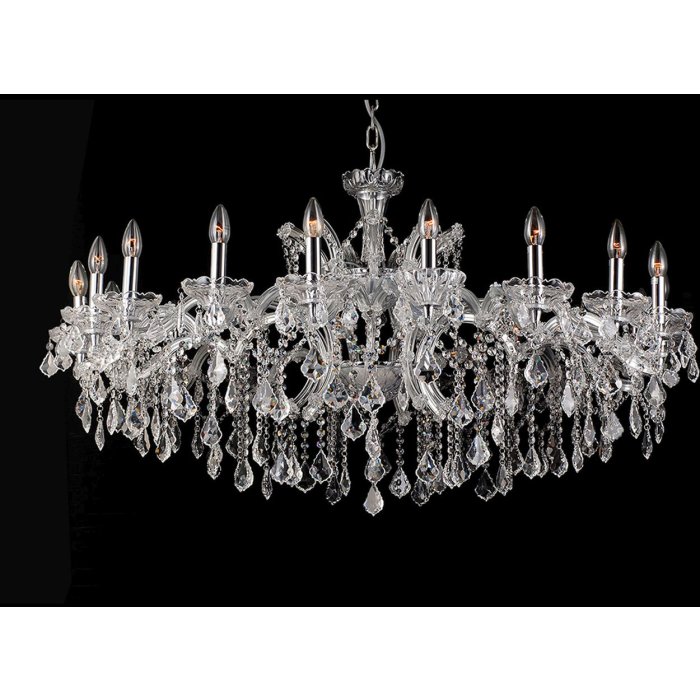 Żyrandol Clayre & Eef 5LL-CR63 - 18 świateł 64xØ 120 cm 18x E14-40w przezroczysty